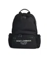 Dolce & Gabbana Black Nylon Blend Backpack Men In Black
