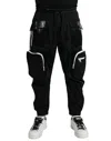 DOLCE & GABBANA BLACK NYLON CARGO JOGGER MEN SWEATPANTS PANTS