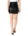 Dolce & Gabbana Black Nylon Eyelet Detail Coated Mini Skirt In Black