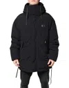 Dolce & Gabbana Black Nylon Full Zip Hooded Parka Men's Jacket