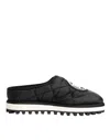 Dolce & Gabbana Black Nylon Low Top Slip On Sneaker Men's Shoes In Black