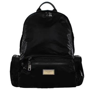 DOLCE & GABBANA DOLCE & GABBANA BLACK NYLON MEN'S BACKPACK