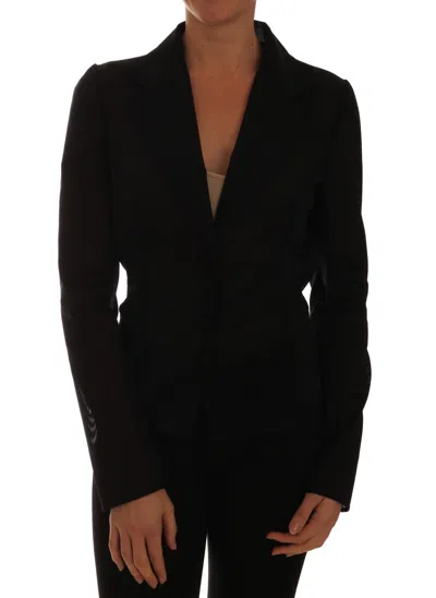 Dolce & Gabbana Black Nylon Net Blazer Women's Jacket