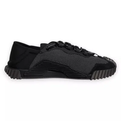 Pre-owned Dolce & Gabbana Black Nylon Ns1 Low Top Men Sneakers Men's Shoes ()