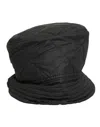 Dolce & Gabbana Black Nylon Quilted Bucket Men Capello Hat In Black