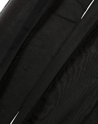 Dolce & Gabbana Black Nylon Sheer Tights Stockings Pantyhose Socks