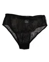 Dolce & Gabbana Black Nylon Stretch High Waist Panty Underwear In Black