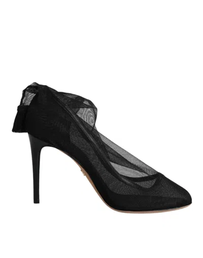 Dolce & Gabbana Black Nylon Stretch Mesh Sock Boots Women's Shoes