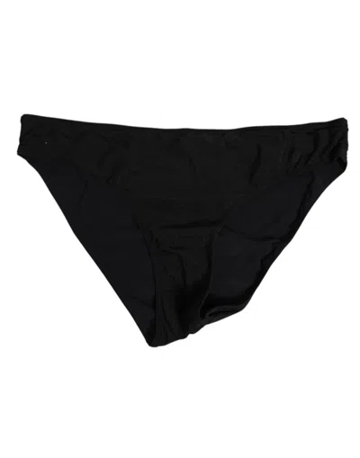 Dolce & Gabbana Black Nylon Stretch Slip Brief Women Women's Underwear