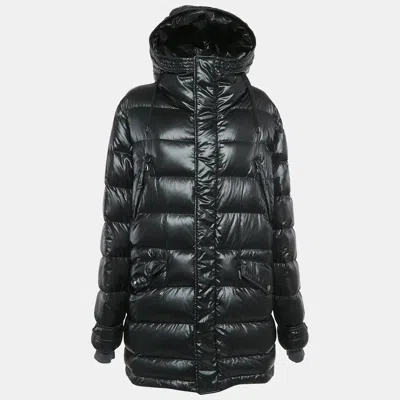 Pre-owned Dolce & Gabbana Black Nylon Zip-up Quilted Down Jacket L