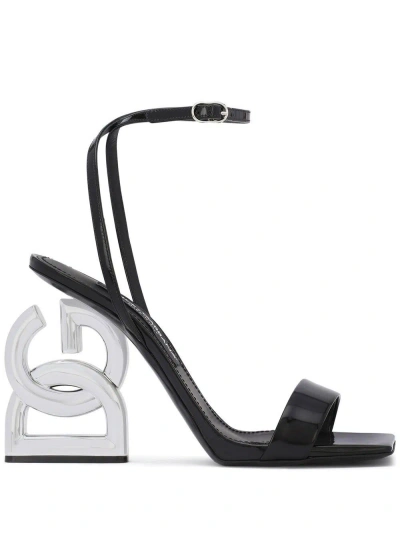 Dolce & Gabbana Black Open Toe Sandals