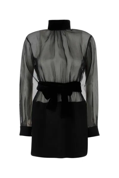 Dolce & Gabbana Black Organza Mini Dress