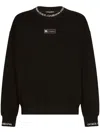 Dolce & Gabbana Logo-print Cotton-blend Sweatshirt In Black