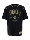 Dolce & Gabbana Oversized Black T-shirt With Dg00 Print In Black