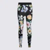 Dolce & Gabbana Mix Fiori Cropped Leggings In Mix Fiori F.do Nero