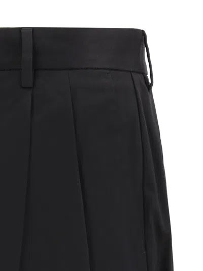 Dolce & Gabbana Black Pants With Turn-up Hem In Cotton Man