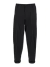 Dolce & Gabbana Black Pants With Turn-up Hem In Cotton Man In Black