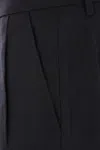 Dolce & Gabbana Black Pants With Turn-up Hem In Linen Man In Black