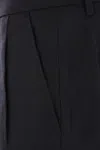 Dolce & Gabbana Black Pants With Turn-up Hem In Linen Man In Black