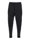 Dolce & Gabbana Black Pants With Turn-up Hem In Cotton Man In Black