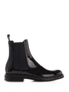 Dolce & Gabbana Altavilla Patent Leather Ankle Boots In Black
