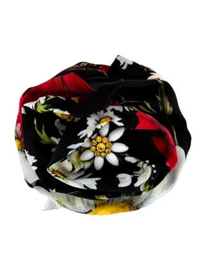 Pre-owned Dolce & Gabbana Black Patterned Hair Clip W/tags