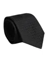 Dolce & Gabbana Black Patterned Silk Adjustable Neckmen's Men's Tie