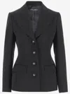 Dolce & Gabbana Dolce Single Breasted Wool Jacket In Black