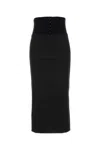 Dolce & Gabbana Skirt With Corset-style Detail In Black