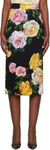 Dolce & Gabbana Multicolor Shirt With Oversize Pointed Collar And All-over Floral Motif In Silk Stretch Woman In Hn5iy Peonie/rose F.