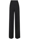 Dolce & Gabbana Black Pinstriped Wool Trousers In Black