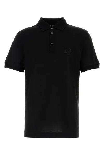 DOLCE & GABBANA BLACK MINI LOGO POLO SHIRT