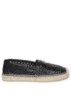 Dolce & Gabbana Calfskin Espadrilles In Black