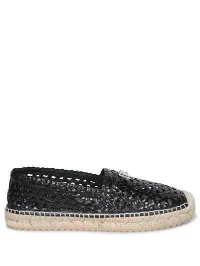 Dolce & Gabbana Black Plaque Espadrilles