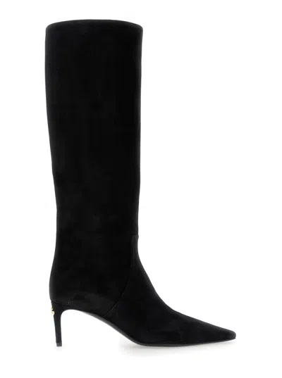 DOLCE & GABBANA BLACK POINTED TOE BOOTS