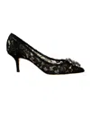 Dolce & Gabbana Bellucci 90 Crystal-embellished Pumps In Taormina Lace In Blue
