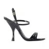 Dolce & Gabbana Black Polished Calf Leather Sandals In Black