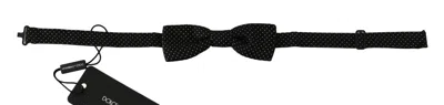 Dolce & Gabbana Black Polka Dots Silk Adjustable Neck Papillon Men Bow Men's Tie
