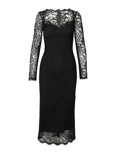 Dolce & Gabbana Vestido Midi - Negro In Black