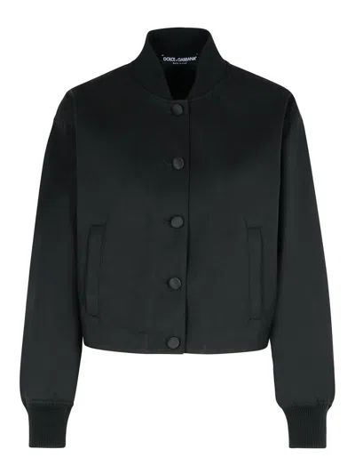 DOLCE & GABBANA CHAQUETA BOMBER - NEGRO