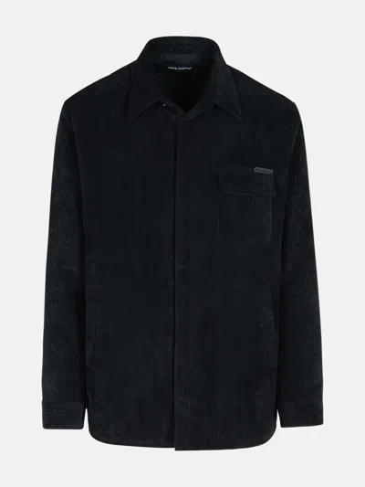 Dolce & Gabbana Black Polyester Blend Shirt
