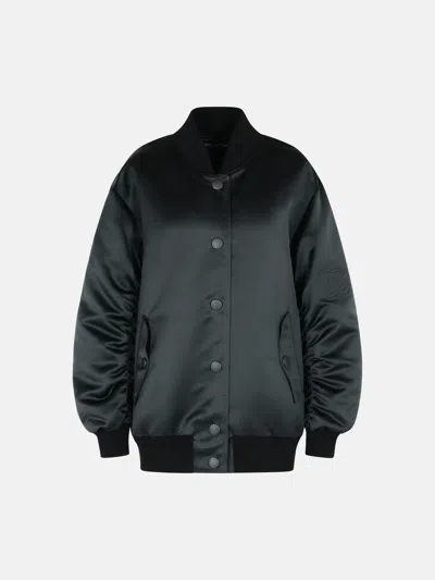 Dolce & Gabbana Black Polyester Bomber Jacket