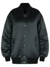 Dolce & Gabbana Black Polyester Bomber Jacket In Green