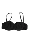 Dolce & Gabbana Black Polyester Embroidered Underwire Bra Underwear In Black