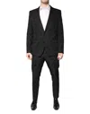 Dolce & Gabbana Black Polyester Floral Jacquard 2 Piece Suit In Black