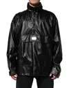 Dolce & Gabbana Black Polyester Logo Plaque Bomber Jacket In Black
