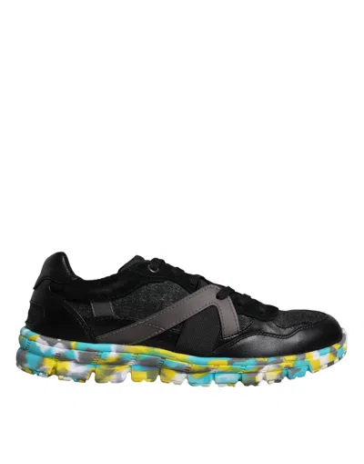 DOLCE & GABBANA DOLCE & GABBANA BLACK POLYESTER LOW TOP MEN SNEAKERS MEN'S SHOES
