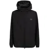Dolce & Gabbana Windproof Jacket With Logo On Chest  In Black
