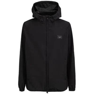 DOLCE & GABBANA DOLCE & GABBANA BLACK POLYESTER MEN'S JACKET