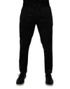 Dolce & Gabbana Black Cotton Stretch Jogger Sweatmen's Men's Pants In Black